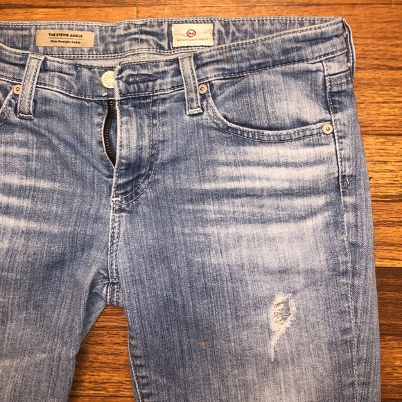 Ag Adriano Goldschimed The Stevie Ankle Ripped Jeans - Picture 2 of 4